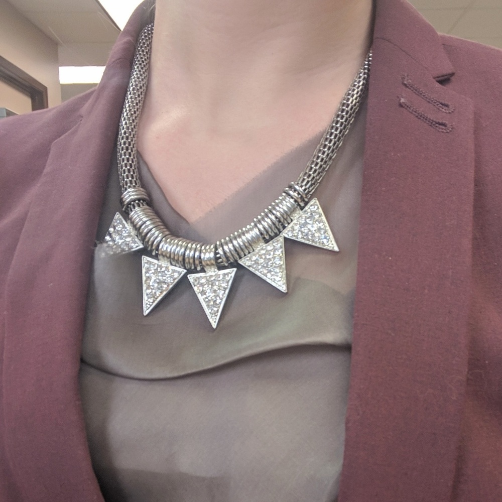 Cookie lee crystal spikes necklace
